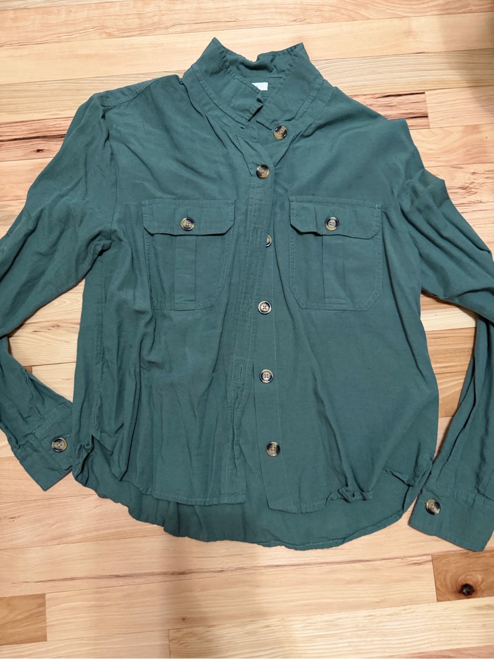 Maurices Olive Green Button-Down Utility Shirt